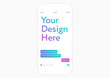White mobile phone mockup - UI application template design vector