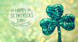 Saint Patricks Day shiny green clover ornament