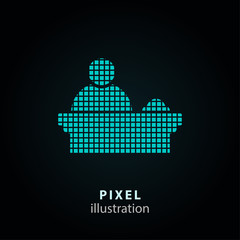 Canvas Print - Conference - pixel illustration.