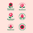Rose brand vector logo icon illustration collection
