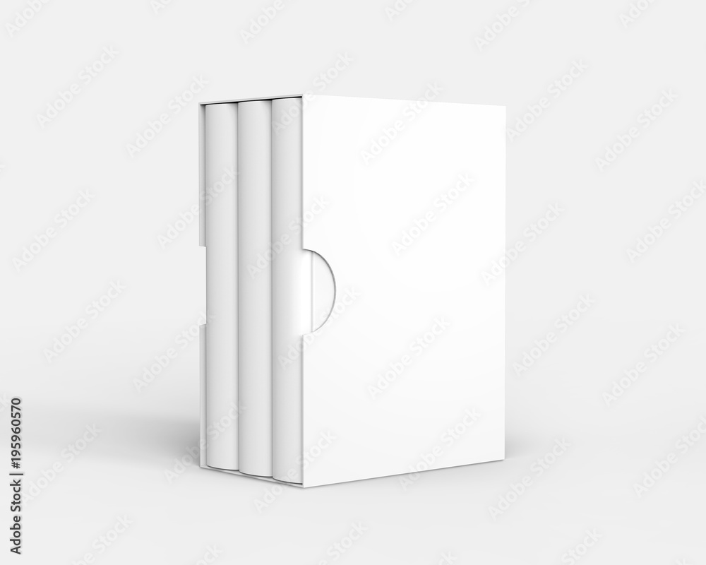 Blank book with cardboard box cover Stock Illustration | Adobe Stock