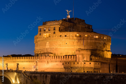 Photographie  Rome Sant' Angelo Castle by night