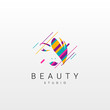 Beauty logo. Abstract Beauty logo design, made of various geometric shapes in color. 