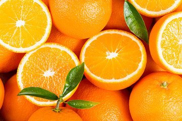 Wall Mural - Background from orange fruits.