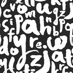Poster - Vector Pattern with Calligraphy Letters from A to Z