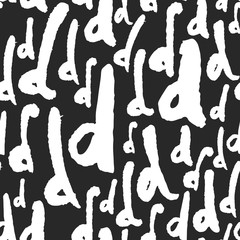 Poster - Vector Pattern with Calligraphy Letters D