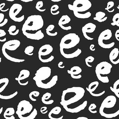 Poster - Vector Pattern with Calligraphy Letters E