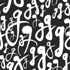 Poster - Vector Pattern with Calligraphy Letters G