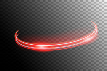 Aufkleber - Vector Glowing neon spiral.Speed lines with light effect on transparent background.