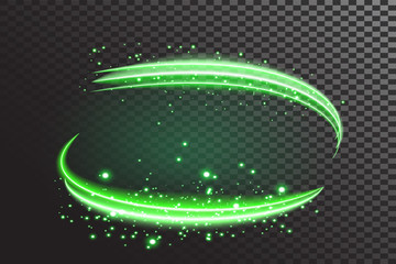 Aufkleber - Vector Glowing neon spiral.Speed lines with light effect on transparent background.