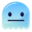 © Daniel Berkmann - Emoji neutral - 3D - blauer Geist