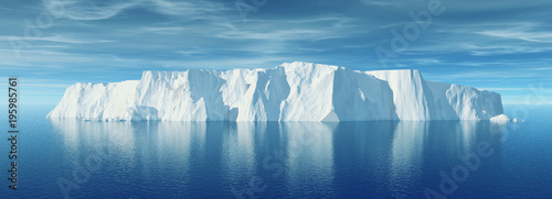 Cuadros en Lienzo View of iceberg with beautiful transparent sea