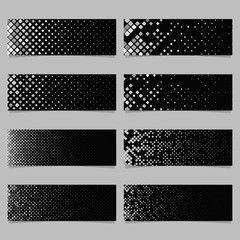 Poster - Geometrical rounded square mosaic pattern banner template background set