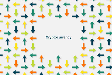 Poster - Wallpaper Pfeile - Cryptocurrency