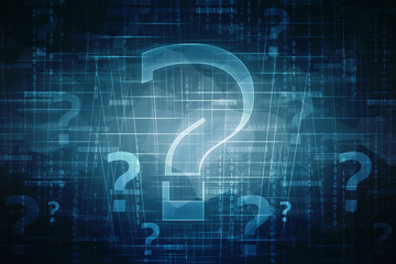 Poster - 2d rendering question mark illustration
