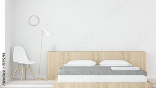 Bedroom Interior Japanese Minimal Style 3d Rendering