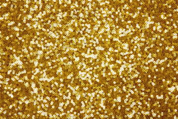 Sparkling golden sequin textile background