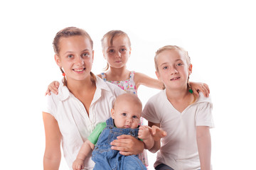 Wall Mural - Portrait of three sisters