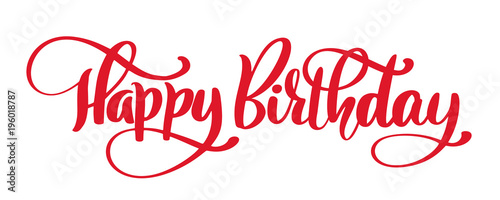 Fotomural Happy Birthday Hand drawn text phrase