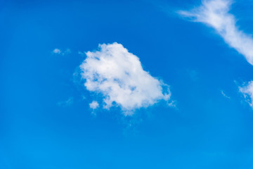 Wall Mural - summer concept or natural concept, blue sky moving with white clouds.