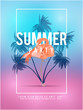 Summer california tumblr backgrounds set with palms, sky and sunset. Summer placard poster flyer invitation card. Summer party.