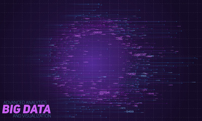 Poster - Big data circular visualization. Futuristic infographic. Information aesthetic design. Visual data complexity. Complex data threads graphic. Social network representation. Abstract graph