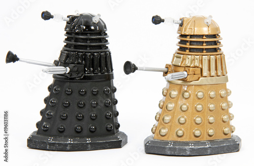 Toy Robots (Daleks) similar to those in the series Dr Who. Tableau sur Toile