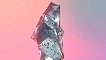 Poster - Abstract geometric polygonal motion background. Video corporate looped animation. 3d rendering