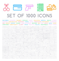 Poster - Set of 1000 Isolated Minimal Modern Simple Elegant Black Icons. Vector Elements on White Background