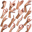 © Prostock-studio - Set of black female hands showing symbols