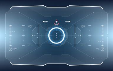 Wall Mural - Sci-Fi Virtual Reality Technology Hud Screen Design