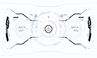 Wall Mural - Sci-Fi Virtual Reality Technology Hud Screen Design