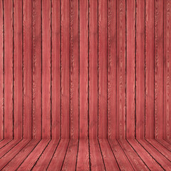 Wall Mural - Wood texture background. red wood wall and floor