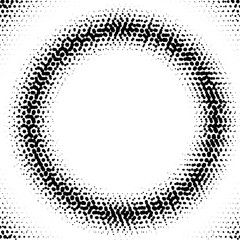 Poster - Vector black abstract halftone frame isolated on white background.