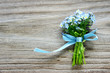 Bouquet of blue forget-me-not flowers