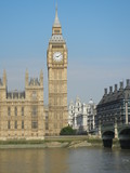 Fototapeta Big Ben - Big Ben, Palace of Westminster (UK Parliament), and Westminster Bridge across the River Thames