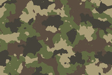 Camouflage Seamless Pattern. Trendy Style Camo, Repeat Print. Vector Illustration.