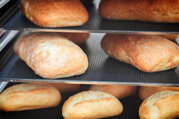 Poster - breads on the shelf in the bakery