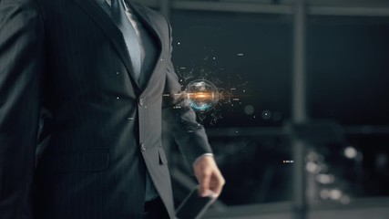 Businessman with Front-end development
