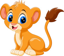 Cute Baby Lion Cartoon