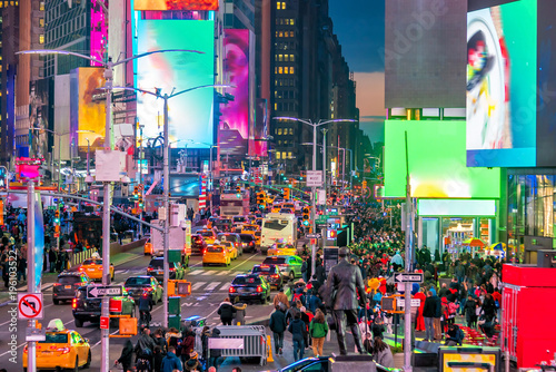 Times Square, iconic street of Manhattan in New York City Poster