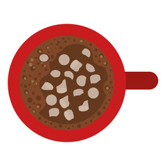 Poster - chocolate mug isolated icon vector illustration design