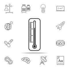 Poster - Thermometer line icon. Detailed set of science and learning outline icons. Premium quality graphic design. One of the collection icons for websites, web design, mobile app