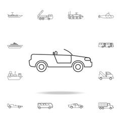 Poster - cabriolet car icon. Detailed set of transport outline icons. Premium quality graphic design icon. One of the collection icons for websites, web design, mobile app