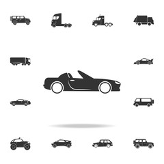 Poster - cabriolet car icon. Detailed set of transport icons. Premium quality graphic design. One of the collection icons for websites, web design, mobile app
