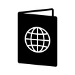 © martialred - Open international travel passport booklet flat vector icon for apps and websites