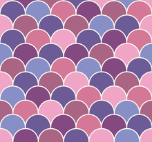 Ultra Violet Scallop Seamless Pattern