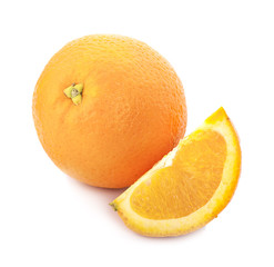 Orange slice isolated on white background