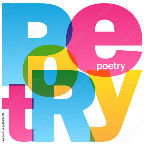 Fotografía POETRY Colourful Letters Icon