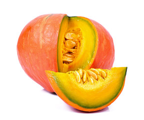 Poster - Japanese pumpkin on a white background